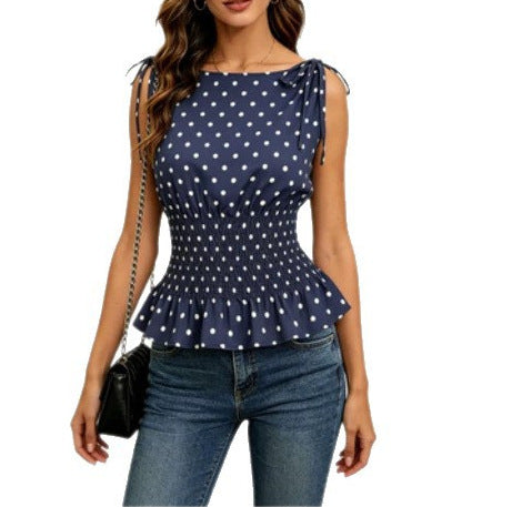 Polka Dot Slim Fit Tank Top