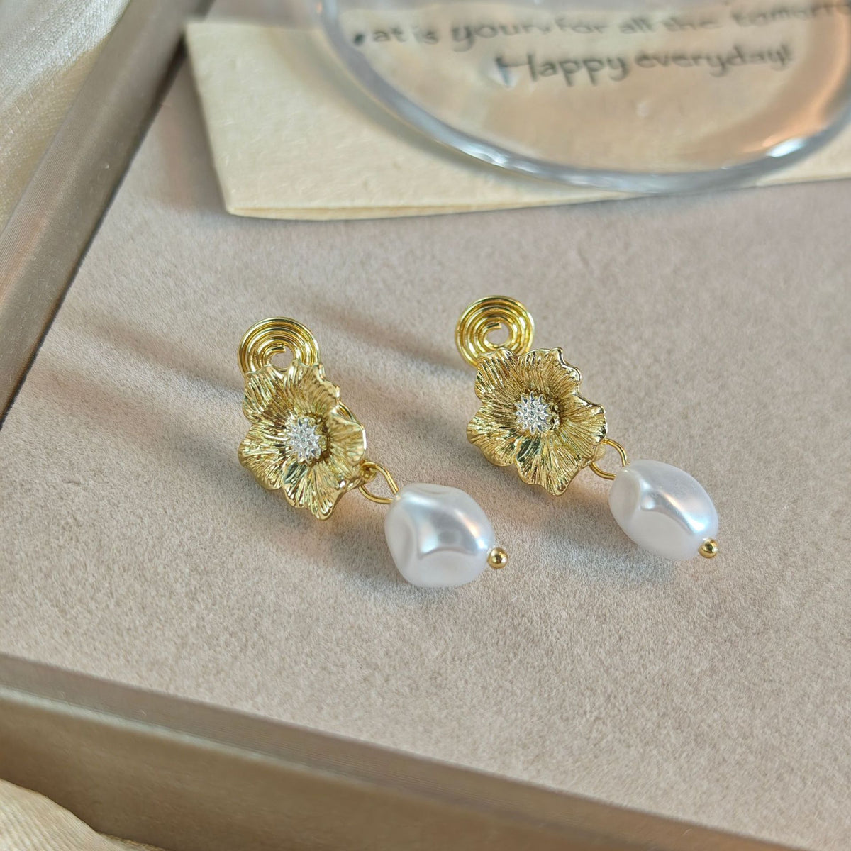 Aurielle Clip-On Pearl Earrings