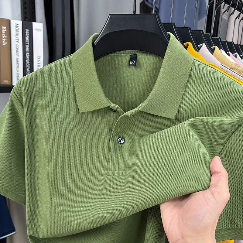 Mens Cotton Polo Shirt Short Sleeve t shirt