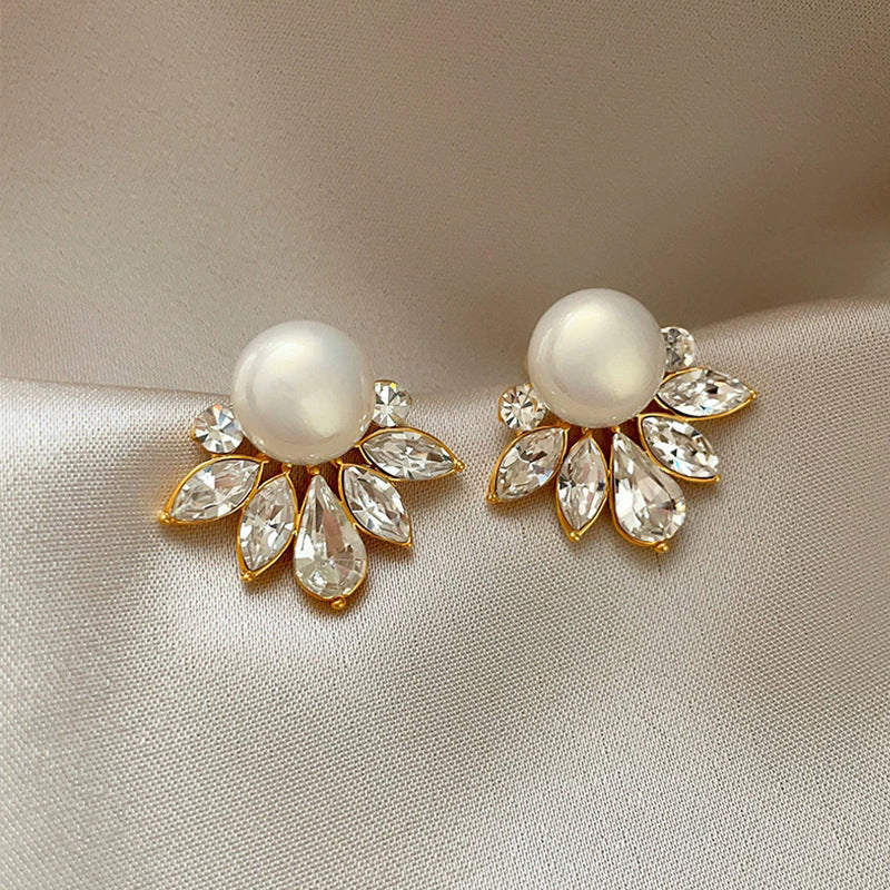 Pearl Geometric Earrings