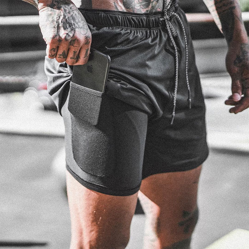 Mens Quick-Dry Sports Shorts with Breathable, Flexible Fit