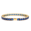 Square blue zircon tennis chain minimalist bracelet