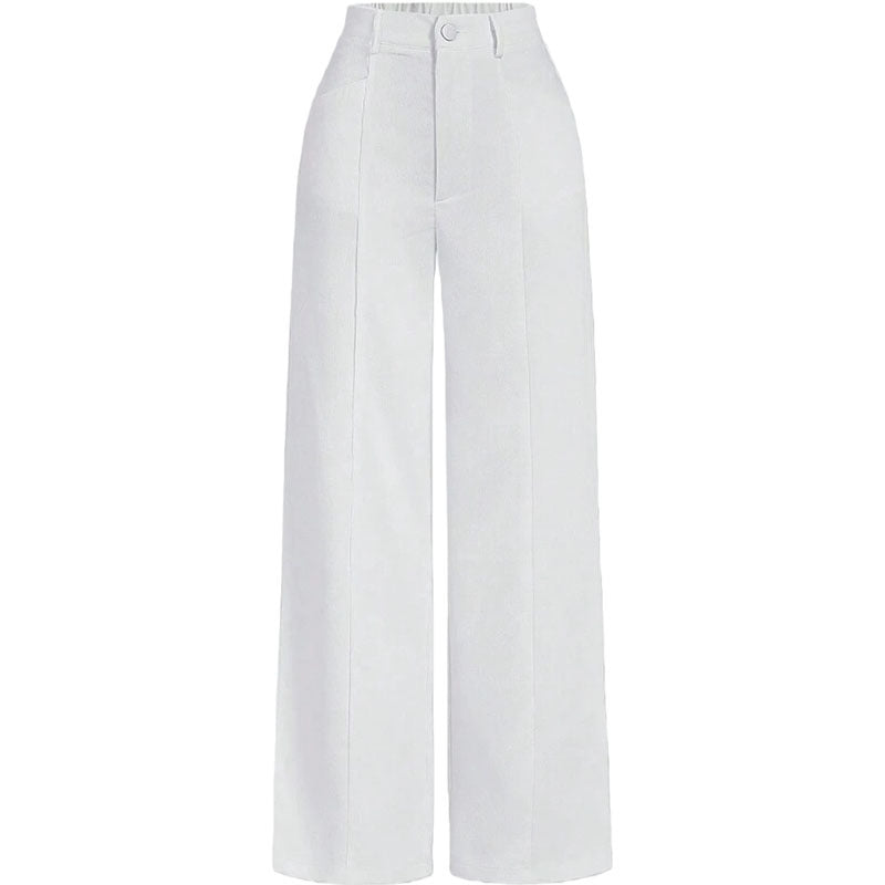 Women's High Waist Corduroy Wide Leg Pants