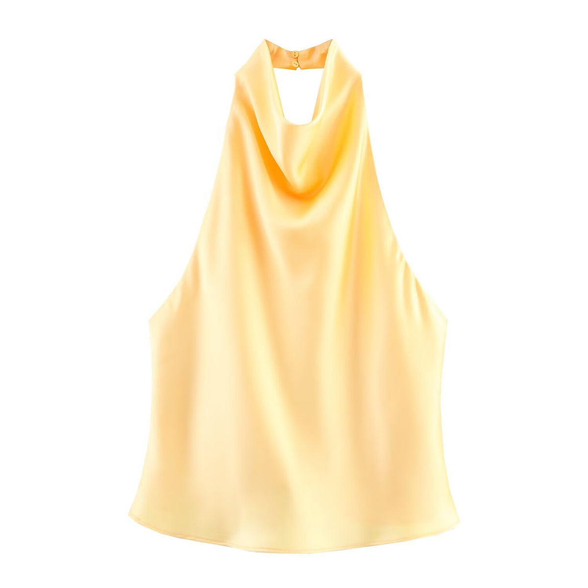 Womens Silk Satin Halter Neck Top