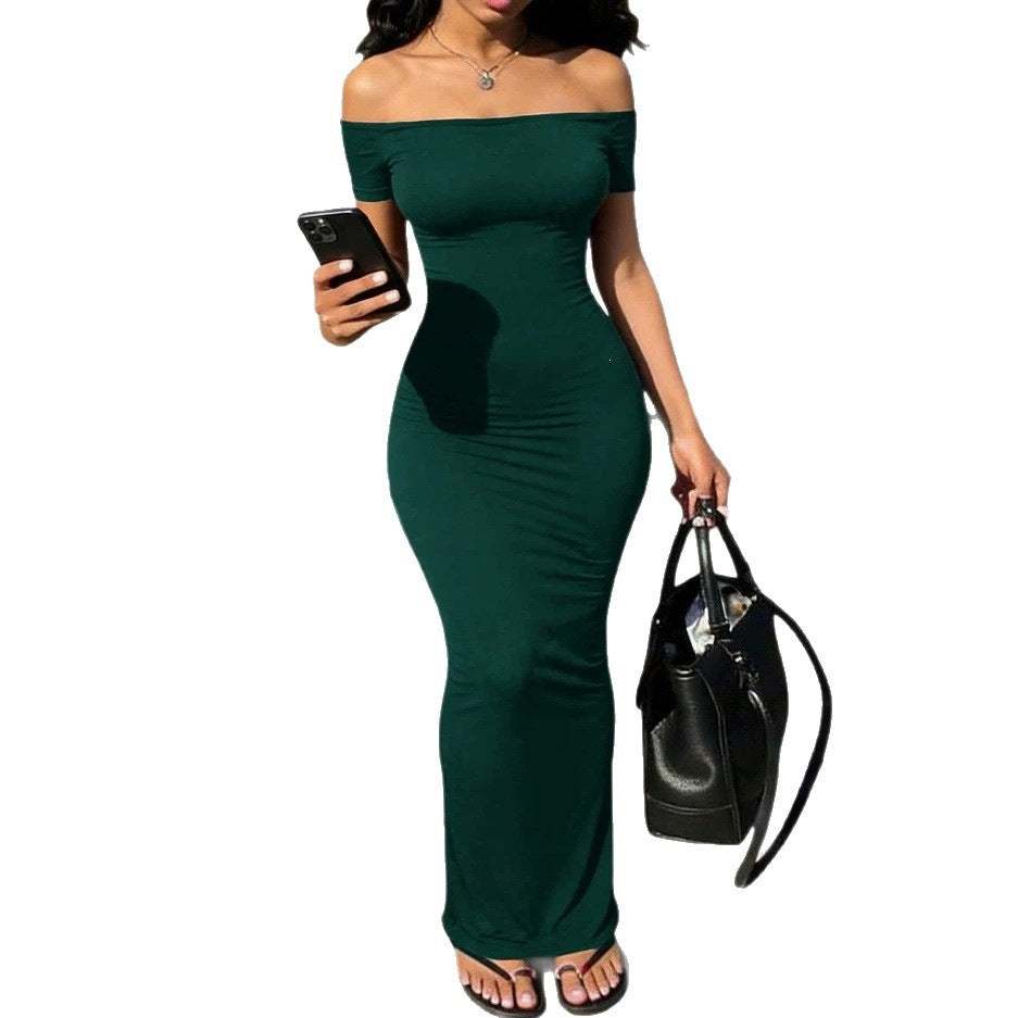 Slim-Fit Off-Shoulder Bodycon Dress