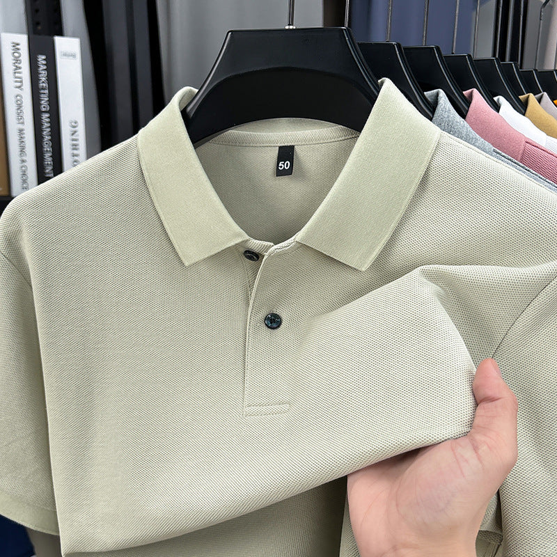 Mens Cotton Polo Shirt Short Sleeve t shirt