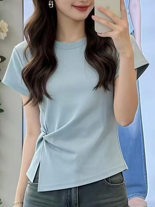 Irregular short sleeves