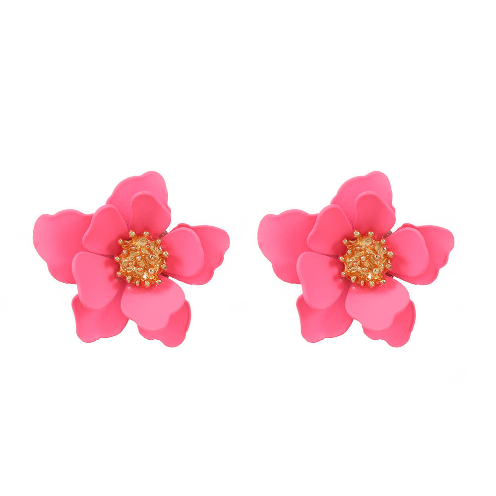 Fashion Floral Frosted Earrings for Women