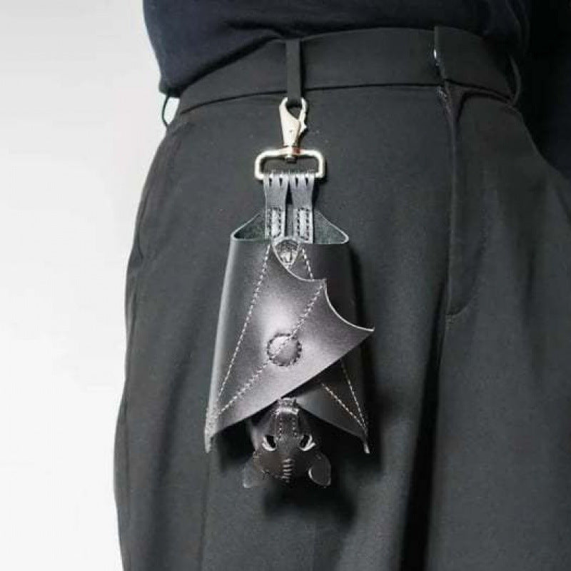 Leather Bat Coin Purse