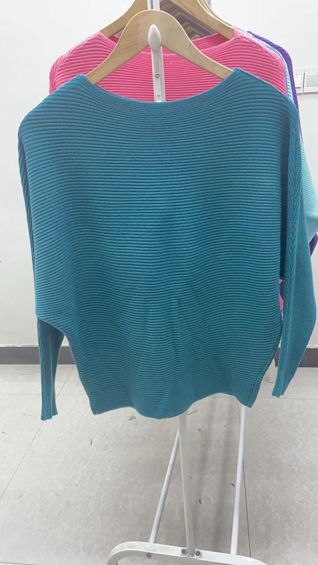 Solid Color Pullover Short Long Sleeve Knit Base Shirt