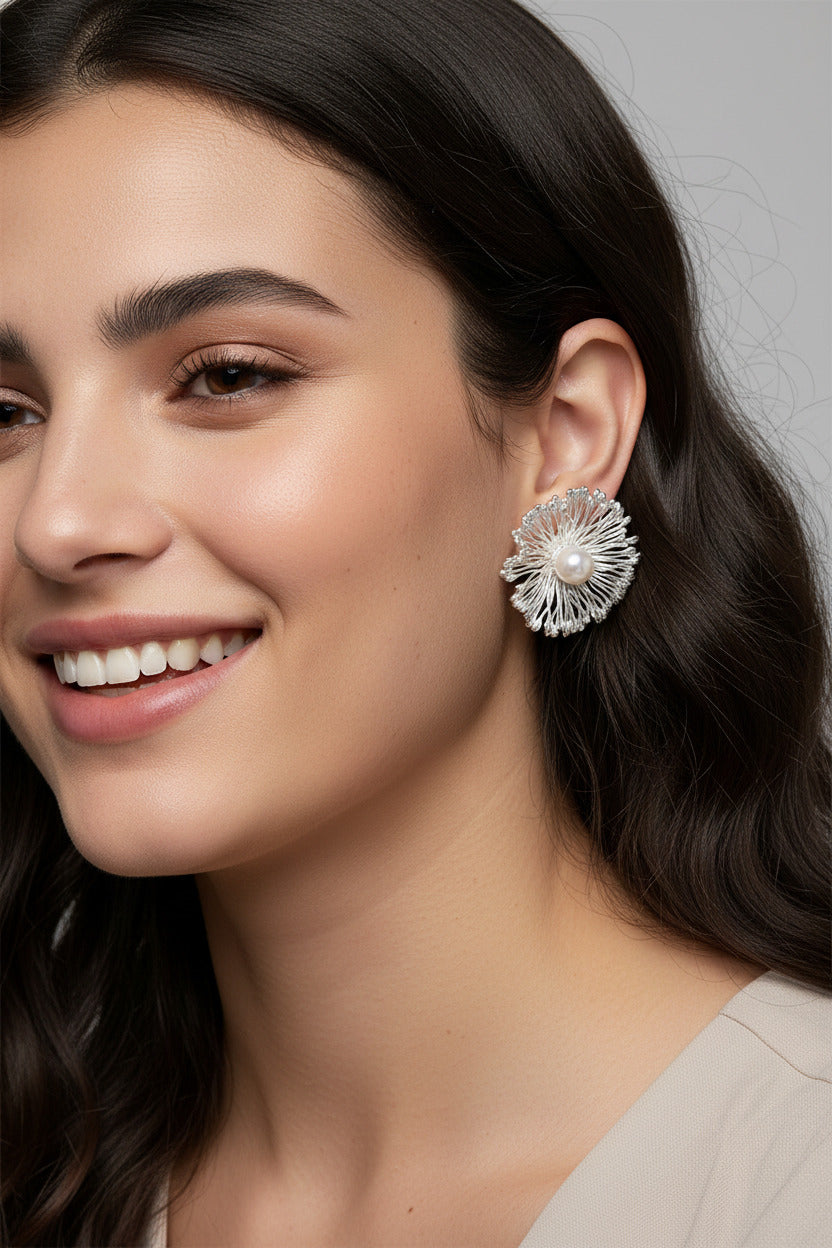 Copper earrings with artistic retro charm