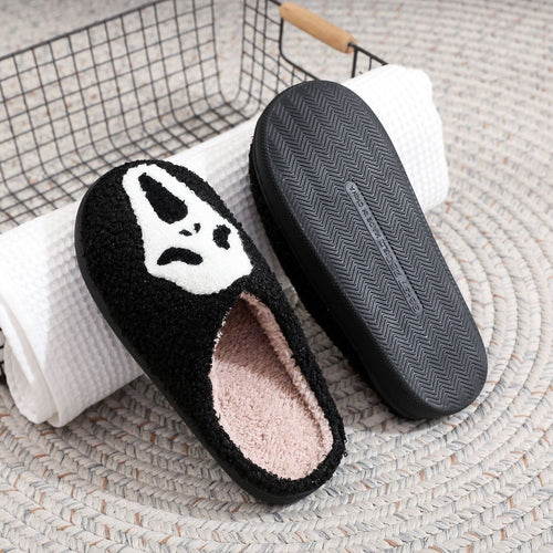 3-Blood BlackPlush Slippers Funny Design