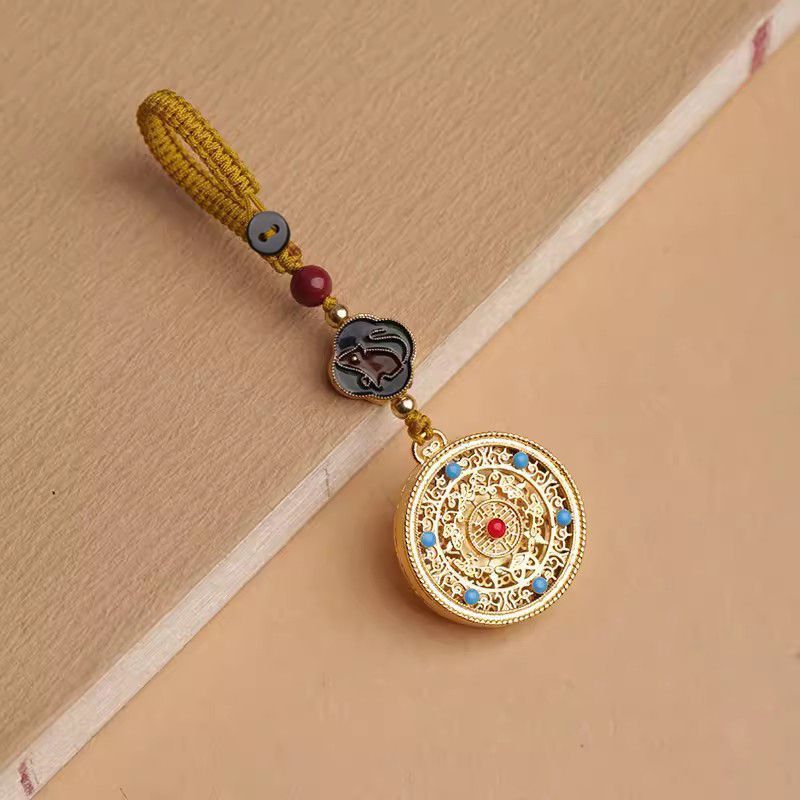 Zodiac Copper Keychain Car Hanging Pendant