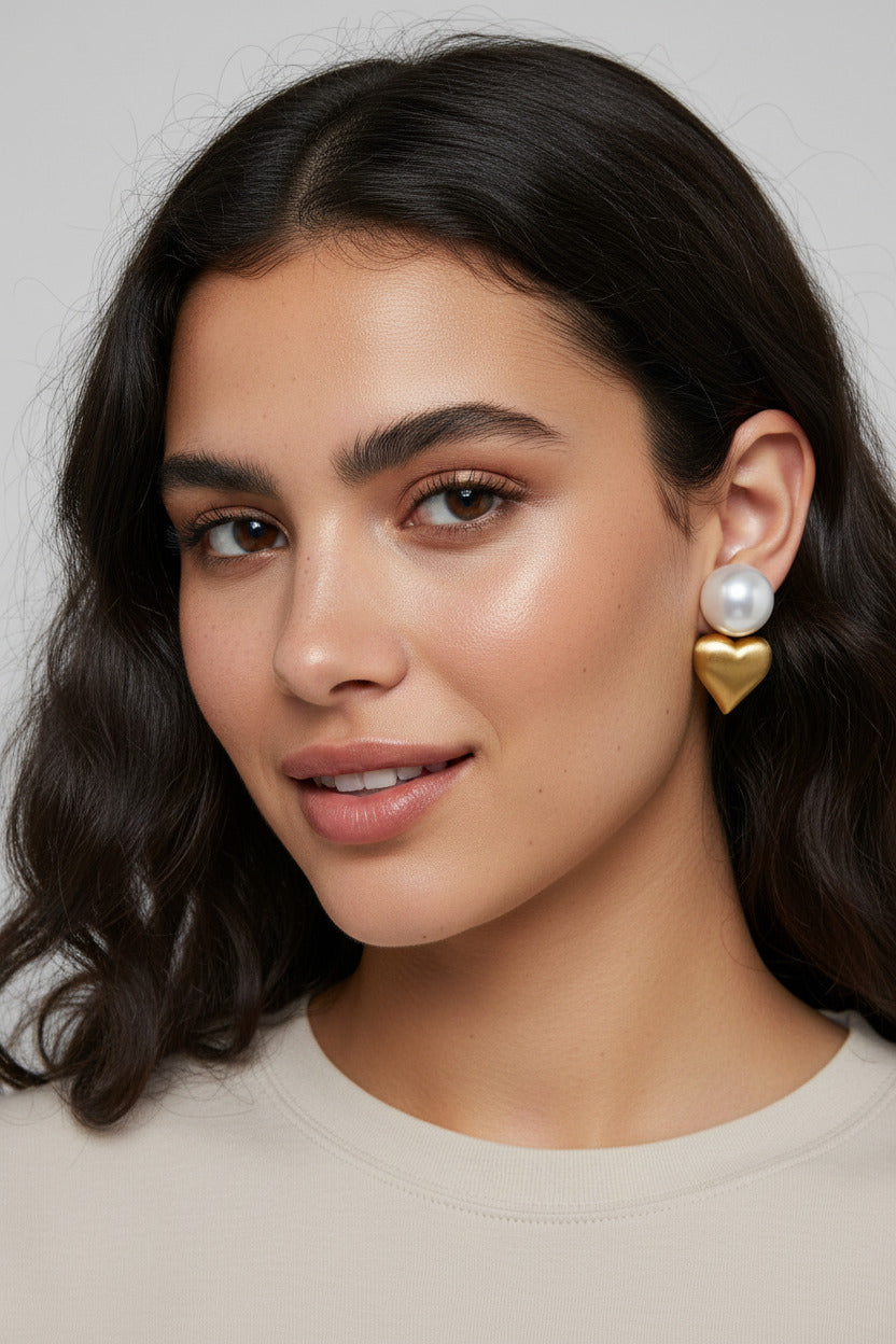 Copper Brushed Gold Plated Earrings
