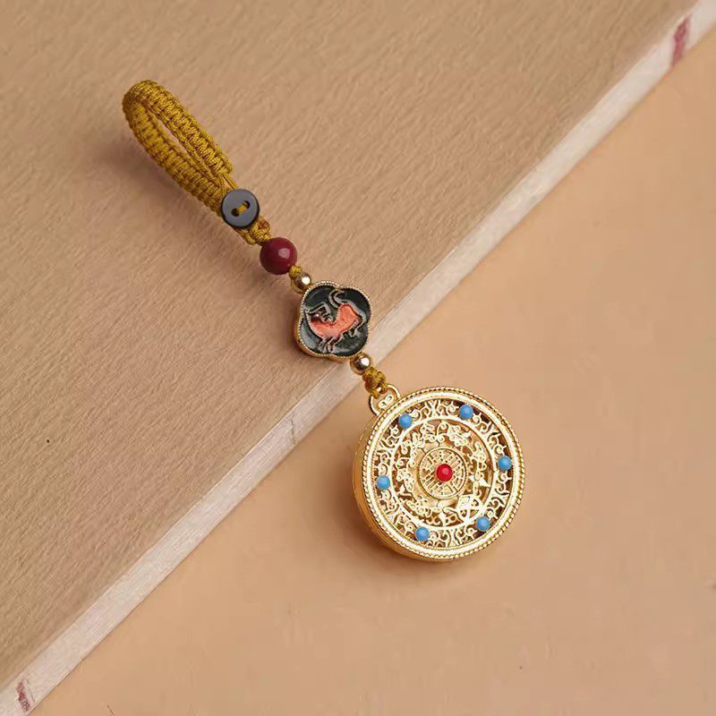 Zodiac Copper Keychain Car Hanging Pendant
