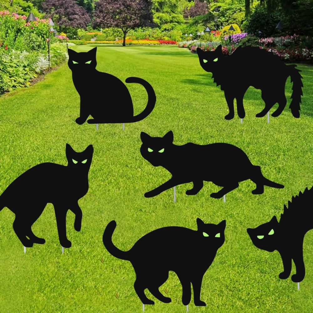 Halloween Black Cat Yard Sign