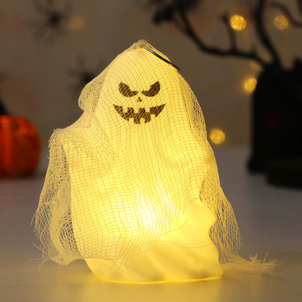 Pack of 4 ornaments portable pumpkin lanterns