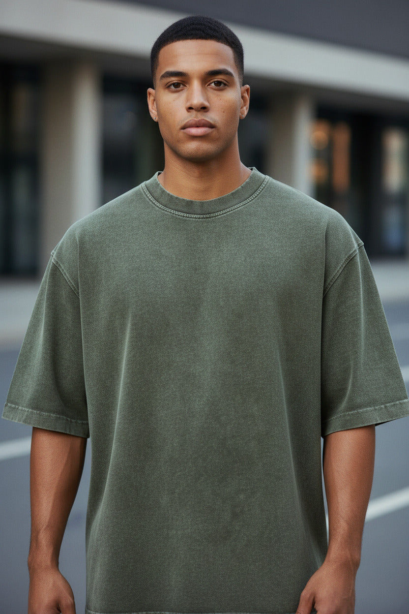 Men's Washed Color Distressed Pullover T-Shirt - product image 1