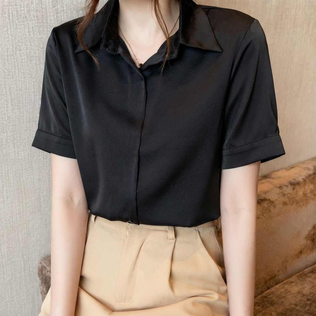 Women's No-Iron Wrinkle-Resistant Professional Formal Shirt