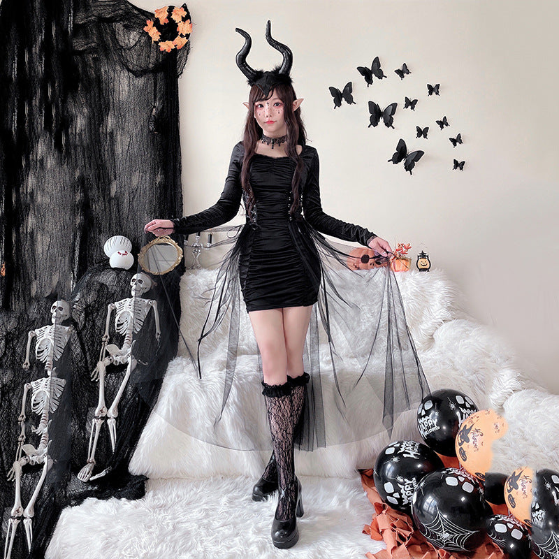 Gothic Witch Robe Halloween Cosplay Costume