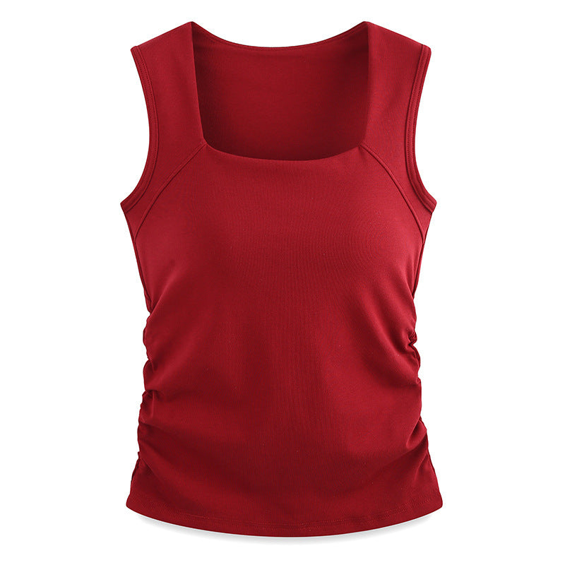 Womens Slim-Fit Square Neck Vest Top