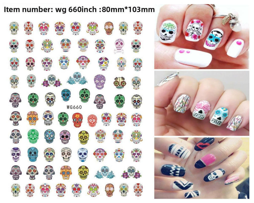 Assorted Halloween nail stickers Pack of 4 