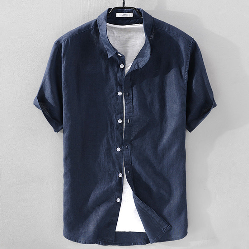 Men's Breathable Linen Short-Sleeve Shirt – Relaxed Summer Fit - product image 10