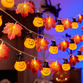 Maple Leaf with pumpkin Light String Halloween Thanksgiving Decorative 