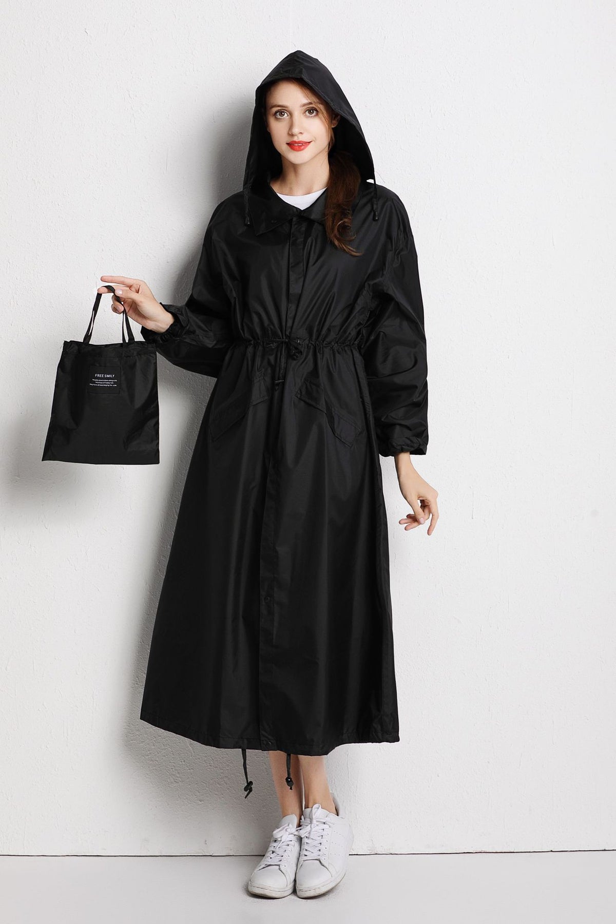 Lightweight Waterproof Long Rain Poncho - Packable Protection