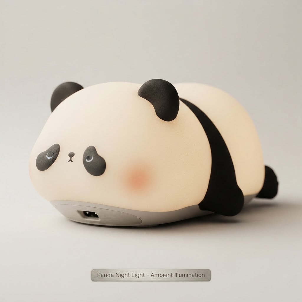 Adorable Panda Night Light - Soft Touch Nursery Lamp