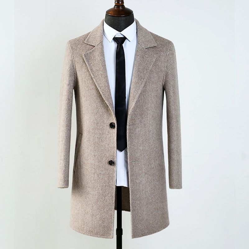 Men's Herringbone Wool Blend Trench Coat - product image 5