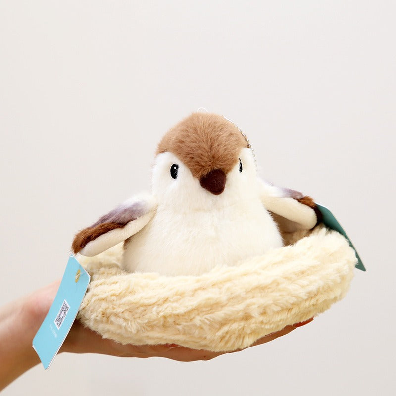 Cat Plush Shaking Bird Toy with Sound