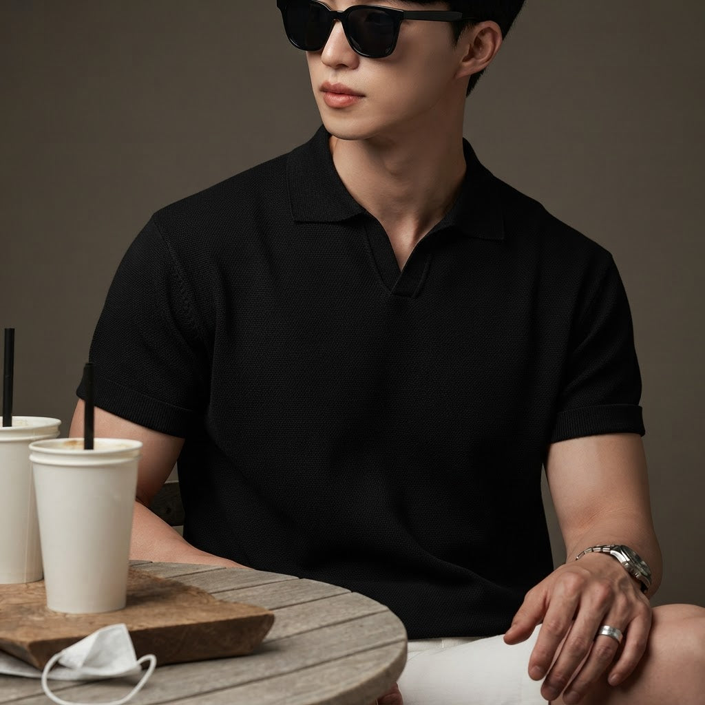 Men's Korean-Style Slim-Fit Short-Sleeve Polo Shirt - product image 2