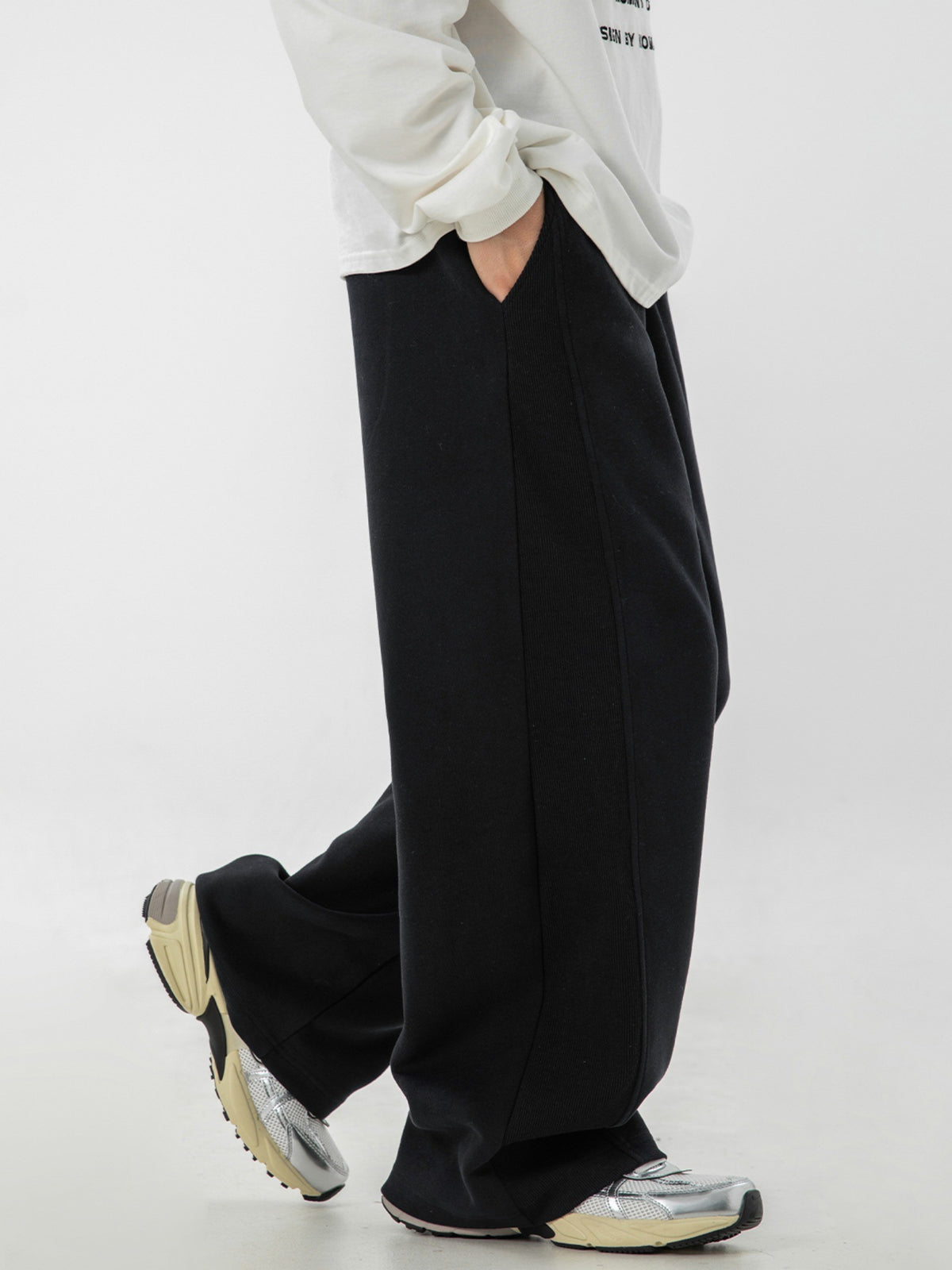 Men's Heavyweight Side Panel Straight Leg Streetwear Sweatpants - product image 6
