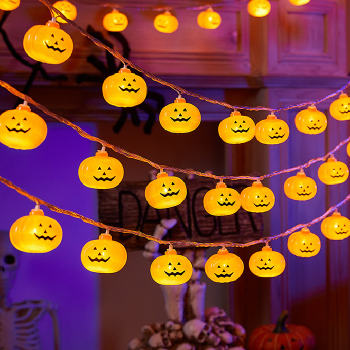 Sliced Pumpkin Halloween Light String Scene Decoration Led