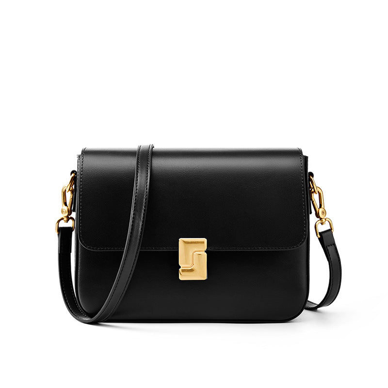 Genuine Leather Square Shoulder Bag