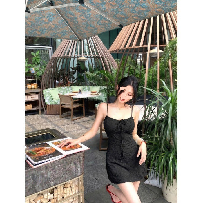Vintage Strap Waist-Cinching Dress