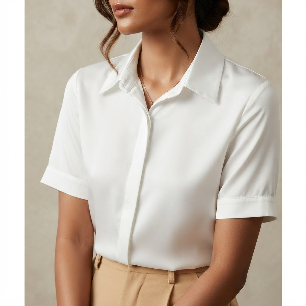 Women's No-Iron Wrinkle-Resistant Professional Formal Shirt