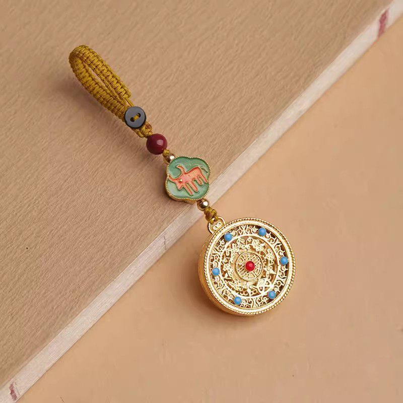 Zodiac Copper Keychain Car Hanging Pendant