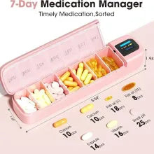 Smart Bluetooth Medication Organizer with Timed Daily Alerts