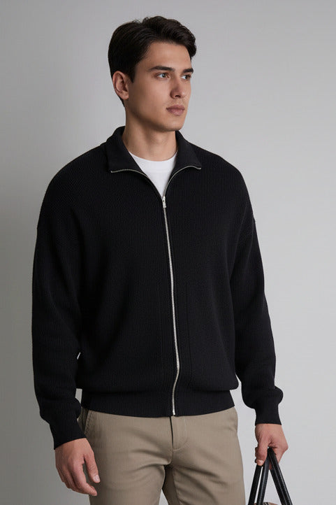 Men's Zipper Lapel Sweater - product image 1