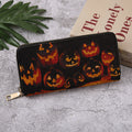 Evil pumpkin  zipper Wallet Halloween 