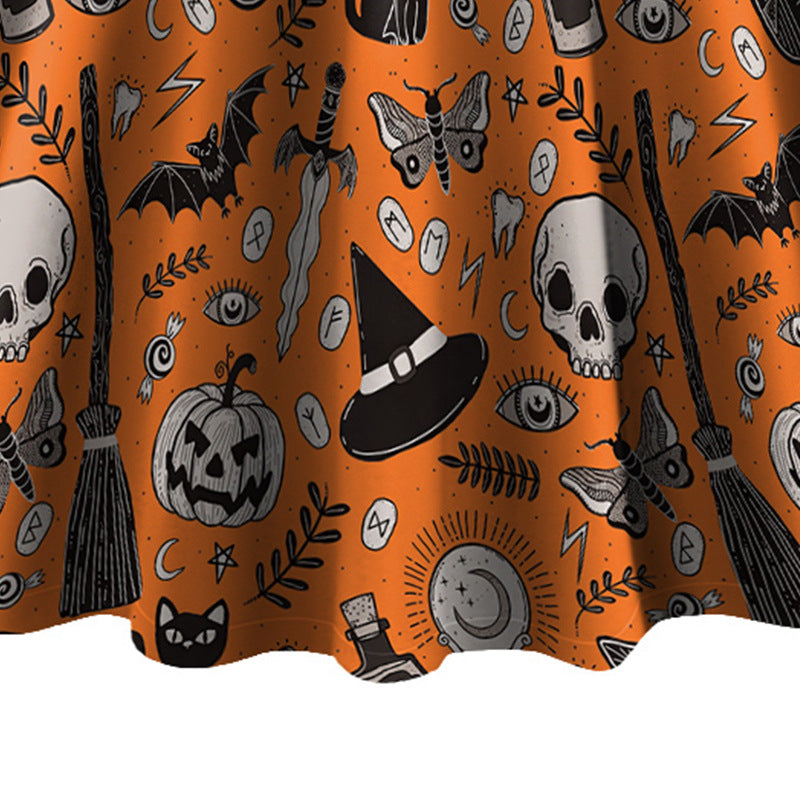 Halloween Sleeveless Digital Print Dress