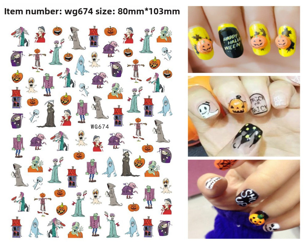Halloween nail stickers Pack of 4 