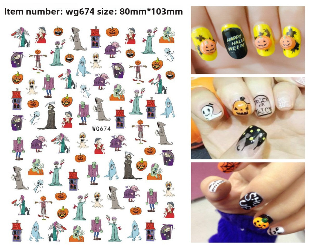 Halloween nail stickers Pack of 4 