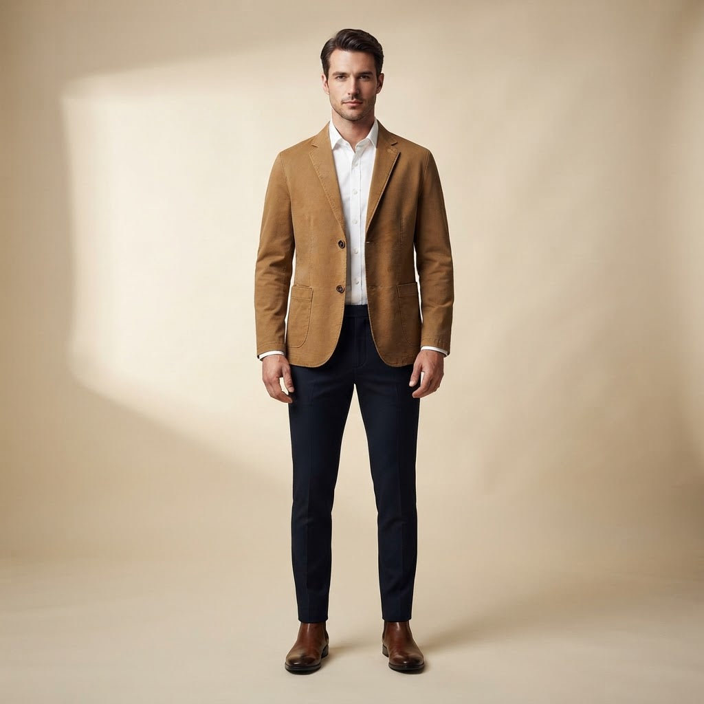 Men's Slim Fit Washed Cotton Casual Blazer Jacket - product image 7