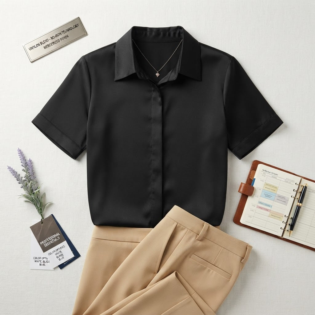 Women's No-Iron Wrinkle-Resistant Professional Formal Shirt