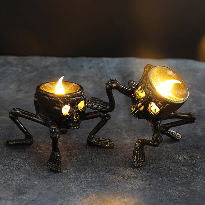 3 Pack Skull Ghost Hand Props Candle Light
