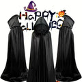 Role-Playing Grim Reaper Cape with Hood Halloween Adult
