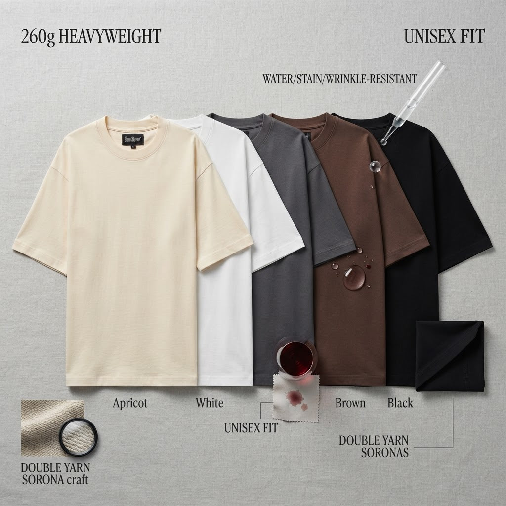 Men's Summer Heavyweight 95% Cotton T-Shirt: Stain & Wrinkle Resistant… - product image 3